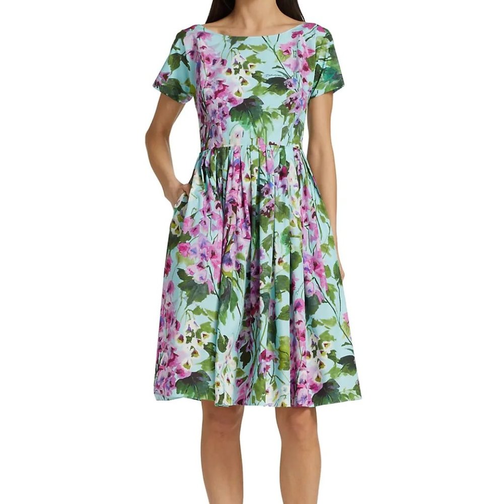 DOLCE & GABBANA Floral Print V-Back Dress
